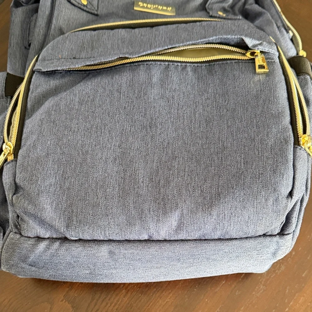 Cosyland Diaper Bag Backpack Blue Baby Bag Changing Pad Multi Pocket Travel